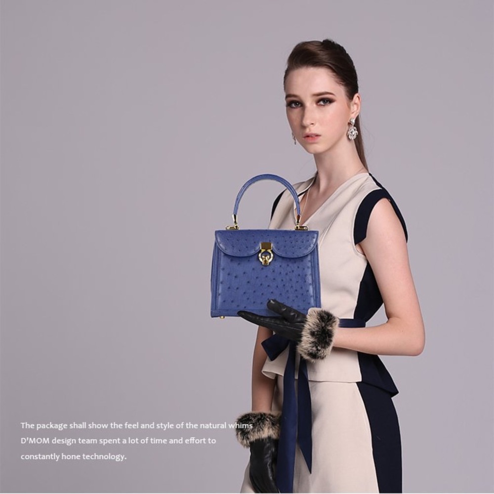 Pre-order D'MOM elegant ostrich  handmade bag! - Picture 3 of 8